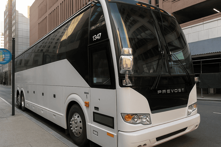 a Charter Bus Rental Stamford coach bus