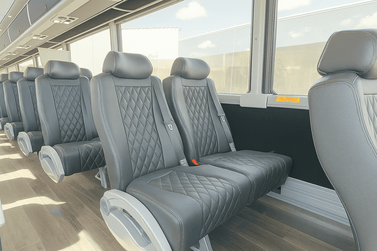 interior of Charter Bus Rental Stamford charter bus